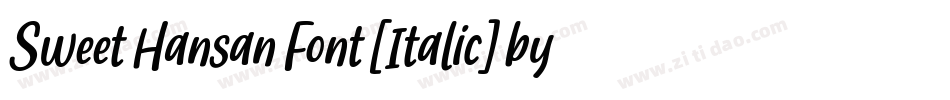 Sweet Hansan Font [Italic] by 7NTypes字体转换